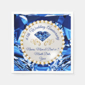 Neapel zum 65. Jubiläum, Atemberaubendes Saphir-De Serviette (Vorderseite)