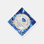 Neapel zum 65. Jubiläum, Atemberaubendes Saphir-De Serviette (Ecke)