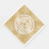 Neapel zum christlichen Jahrestag mit Goldkreuz Serviette (Ecke)