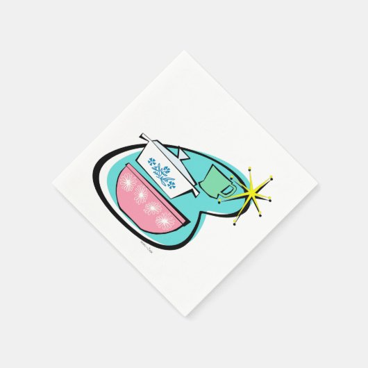 Neapel zum Design von Atomkerware Serviette (Ecke)