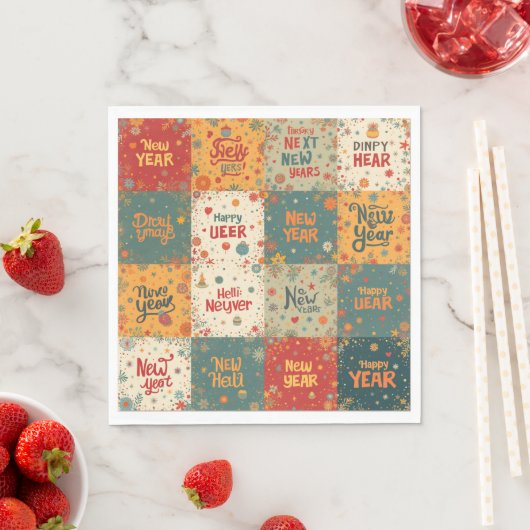 Neapel zum Neujahrsfest - Party Serviette (Beispiel)