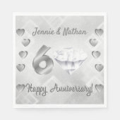 Neapel zum personalisierten Diamantenjubiläum Serviette (Vorderseite)