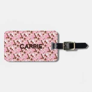 Neapolitan Dots 01-Lt Pink-LUGGAGE TAG Gepäckanhänger