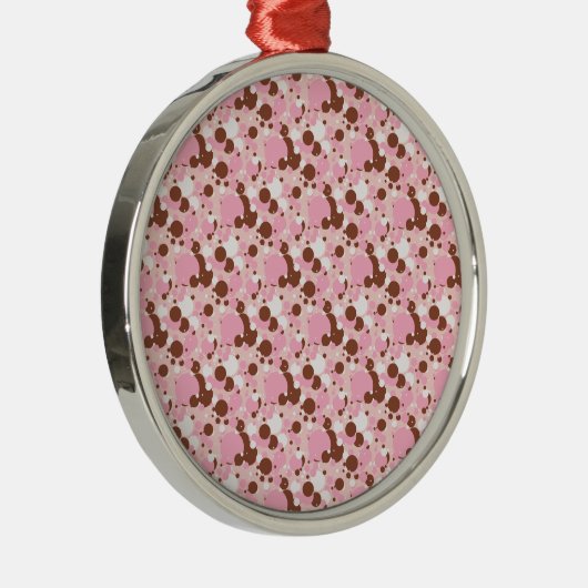 Neapolitan Dots 01-Lt Pink-PREM RUNDORNAMENT Ornament Aus Metall (Rechts)