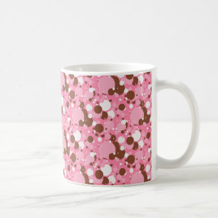 Neapolitan Dots 02 Pink Dark-11oz KAFFEE TASSE
