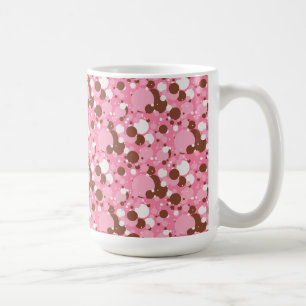 Neapolitan Dots 02 Pink Dark-15oz KAFFEE TASSE