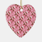 Neapolitan Dots 02 Pink Dark-HEART ORNAMENT (Rechts)