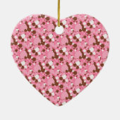 Neapolitan Dots 02 Pink Dark-HEART ORNAMENT (Hinten)