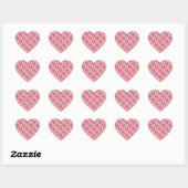 Neapolitan Dots 02 Pink Dark-HEART STICKERS (Blatt)