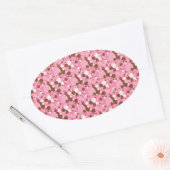 Neapolitan Dots 02 Pink Dark-OVAL STICKERS (Umschlag)
