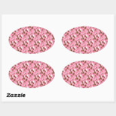Neapolitan Dots 02 Pink Dark-OVAL STICKERS (Blatt)
