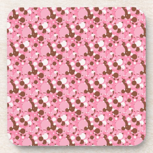 Neapolitan Dots 02 Rosa Dark-UNTERSETZER SET Untersetzer (Vorderseite)