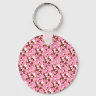 Neapolitan Dots 02 Rosa Dunkler SCHLÜSSELANHÄNGER