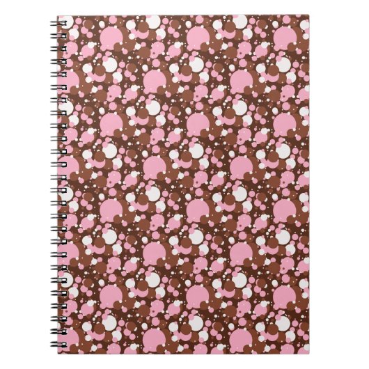 Neapolitan Dots 03 Brown M-SPIRAL NOTEBOOK Notizblock (Vorderseite)