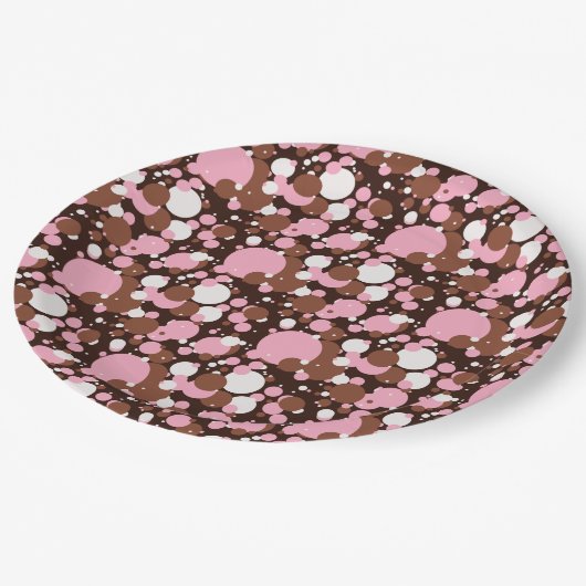 Neapolitan Dots 04-Brown Dark-PAPER PARTY TELLER (Schrägansicht)