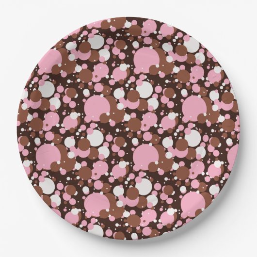 Neapolitan Dots 04-Brown Dark-PAPER PARTY TELLER (Vorderseite)