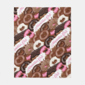 Neapolitan-Girls-Donuts Fleecedecke (Vorderseite)