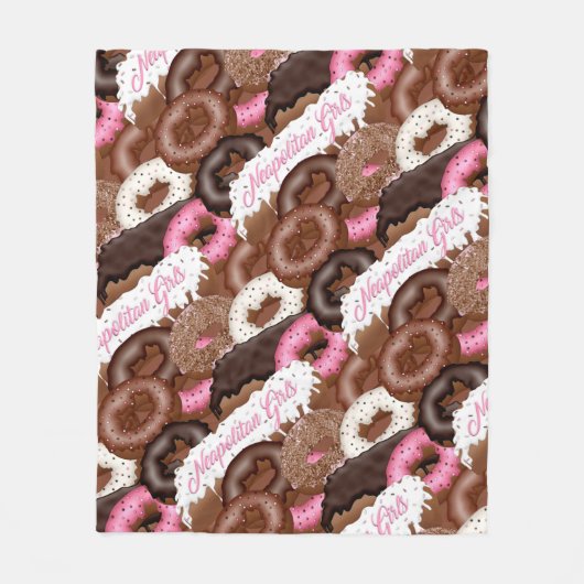 Neapolitan-Girls-Donuts Fleecedecke (Vorderseite)