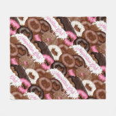 Neapolitan-Girls-Donuts Fleecedecke (Vorderseite (Horizontal))