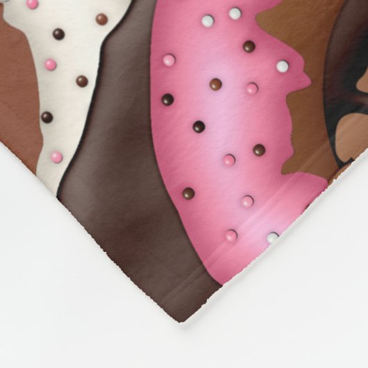 Neapolitan-Girls-Donuts Fleecedecke (Ecke)