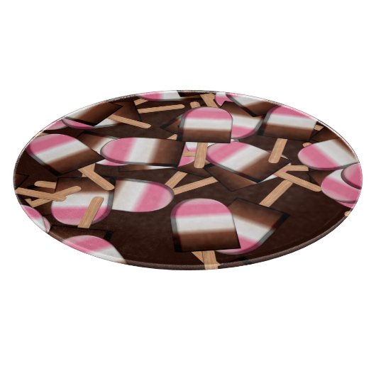 Neapolitan Ice Cream Bars 2-RUNDSCHNEIBEN Schneidebrett (Ecke)