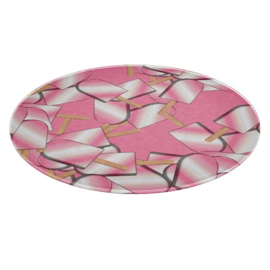 Neapolitan Ice Cream Bars-Straw-Van Cutting Board Schneidebrett (Ecke)