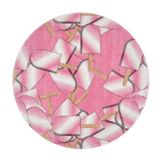 Neapolitan Ice Cream Bars-Straw-Van Cutting Board Schneidebrett (Vorderseite)