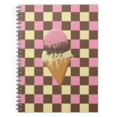 Neapolitan Ice Cream Checkered Pattern Notebooks Notizblock (Vorderseite)