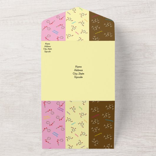 Neapolitan Ice Cream Chemie Party All In One Einladung (Außenbereich)