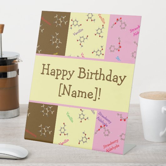 Neapolitan Ice Cream Chemie Party Sockelschild (In Situ)