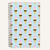 Neapolitan Ice Cream Cone Pattern Notizblock (Vorderseite)