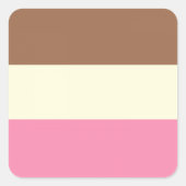 Neapolitan Ice Cream Quadratischer Aufkleber (Vorderseite)
