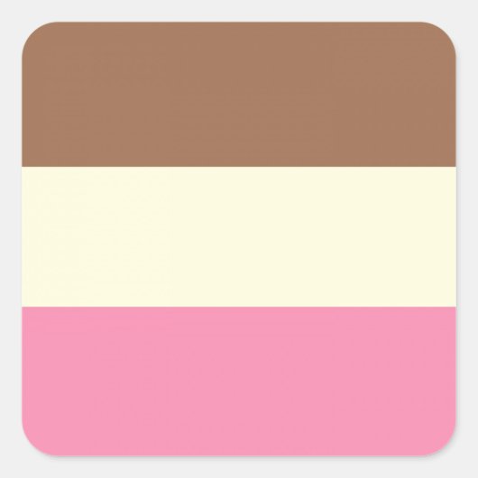 Neapolitan Ice Cream Quadratischer Aufkleber (Vorderseite)