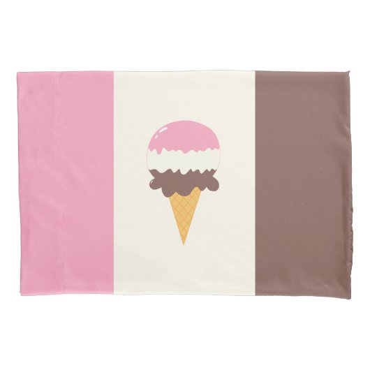 Neapolitan Ice Creme Cone Kissenbezug (Vorderseite)