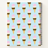 Neapolitan Ice Creme Cone Muster Notizblock (Rückseite)