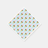 Neapolitan Ice Creme Cone Muster Serviette (Ecke)