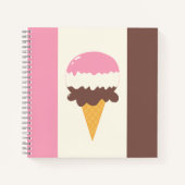 Neapolitan Ice Creme Cone Notizblock (Vorderseite)