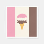 Neapolitan Ice Creme Cone Serviette (Vorderseite)