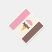Neapolitan Ice Creme Cone Serviette (Ecke)