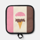 Neapolitan Ice Creme Cone Topflappen (Vorderseite)