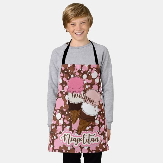 Neapolitan Ice Creme Schürze (Getragen)