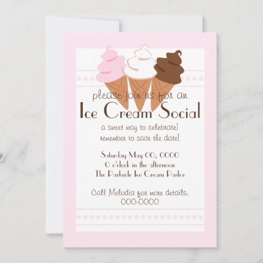 Neapolitan Ice Creme Tro Save The Date (Vorderseite)