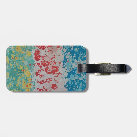 Neapolitan Marbling Gepäckanhänger (Rückseite horizontal)