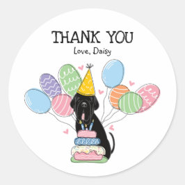 Neapolitan Mastiff Birthday Favor Tags Sticker