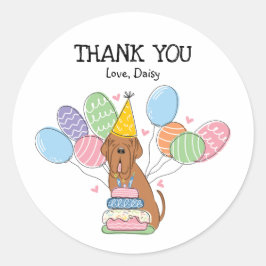 Neapolitan Mastiff Birthday Favor Tags Sticker