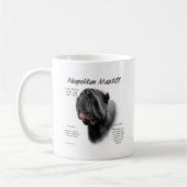 Neapolitan Mastiff (blk) Geschichtsdesign Kaffeetasse (Links)