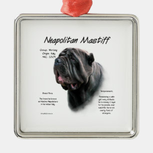 Neapolitan Mastiff (blk) Geschichtsdesign Ornament Aus Metall