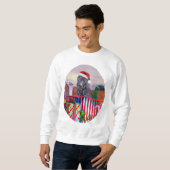 Neapolitan Mastiff Christmas Blue Sweatshirt (Vorne ganz)