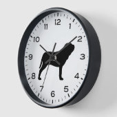 Neapolitan Mastiff Dog Breed Silhouette Uhr (Winkel)