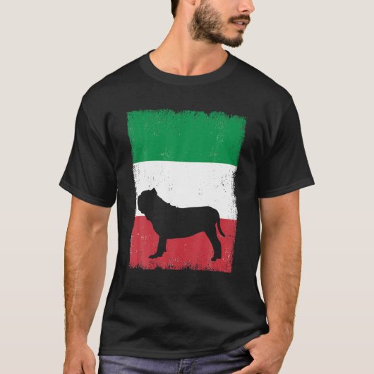 Neapolitan Mastiff Dog Italien Flagg Italienisches T-Shirt (Vorderseite)